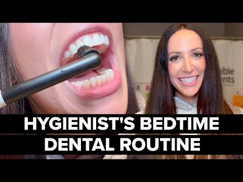 Night routine for healthy teeth: brushing and floss